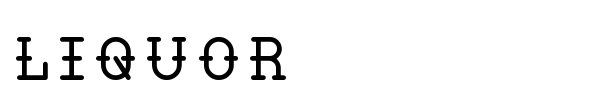 Liquor font preview